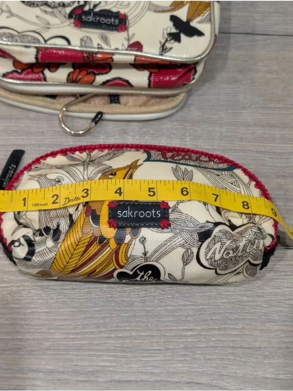 Sakroots Artist Circle Peace Print Birds Hanging Travel Organizer & Makeup Bag